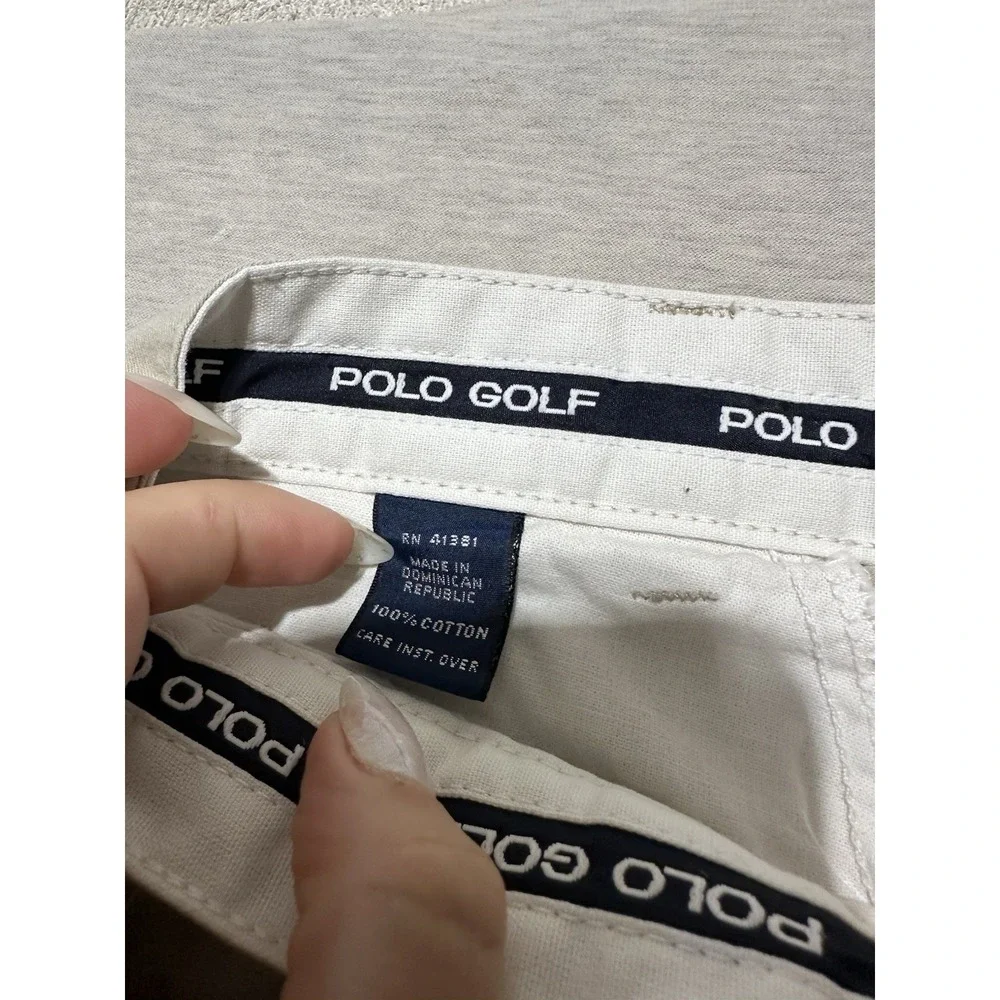 Vintage Polo Ralph Lauren The Classic Golf Pant Beige size 35x30 Made in USA‎